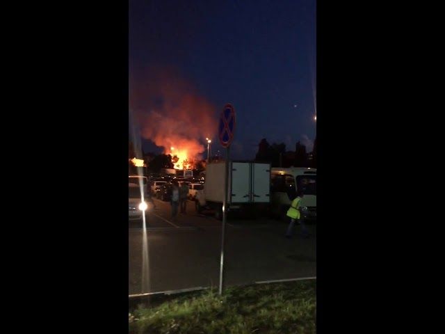 Пожар в Пашковском мкр Краснодара 17 июля 2018