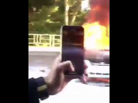 Сгорел автомобиль на Бершанской в Краснодаре
