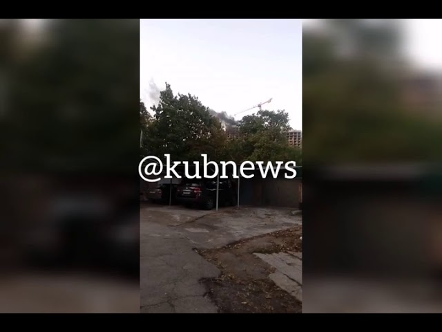 Пожар на улице Селезнева в Краснодаре.