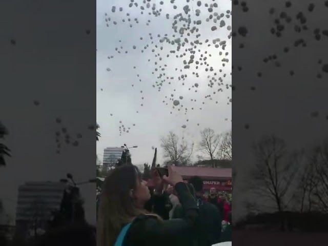 В Сочи запустили шары в память о погибших в Кемерово