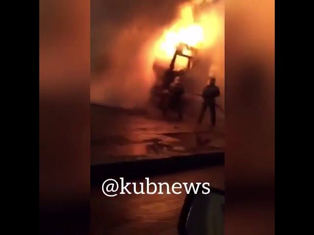 На ул. Новороссийской в Краснодаре сгорела фура