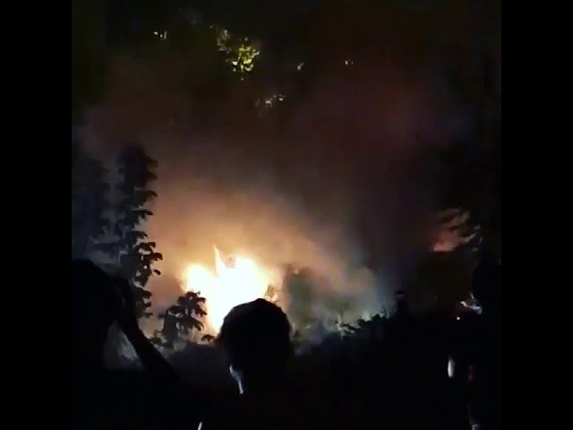 Пожар на улице Гагарина в Краснодаре