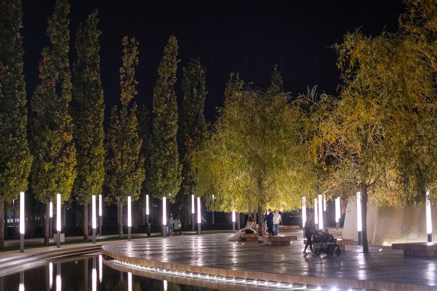 парк галицкого в краснодаре ночью