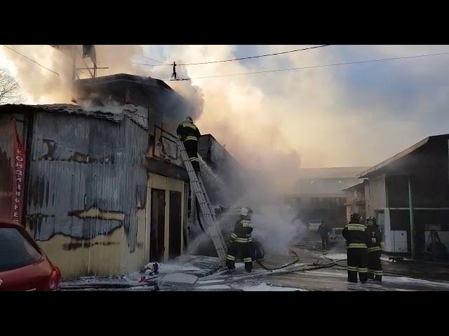 Пожар на ул. Голенева в Сочи