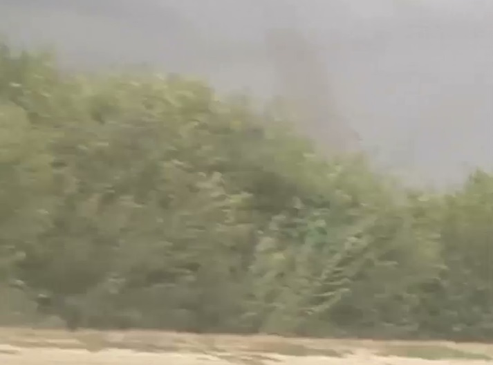 Торнадо попало на видео рядом с трассой Анапа-Краснодар