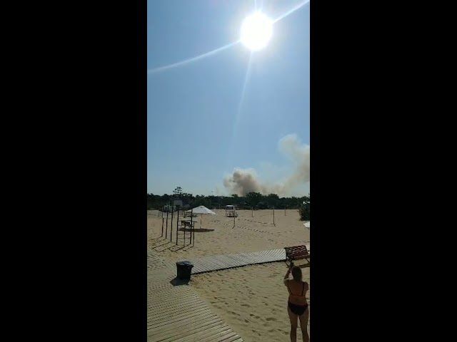Пожар в плавнях в Анапе