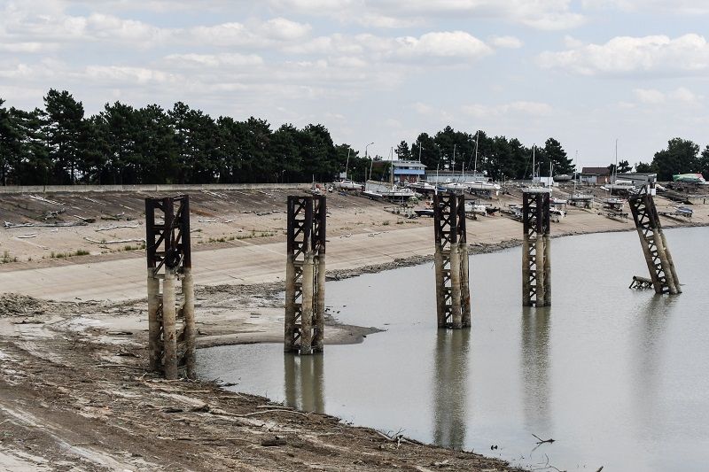 Уровень воды в Краснодарском водохранилище приближается к историческому минимуму