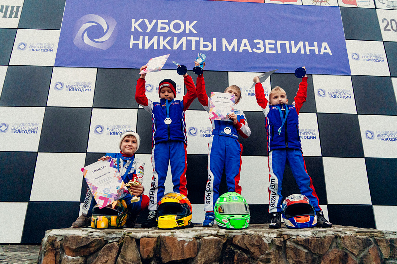 Юные гонщики приняли участие во втором этапе Кубка Никиты Мазепина по картингу