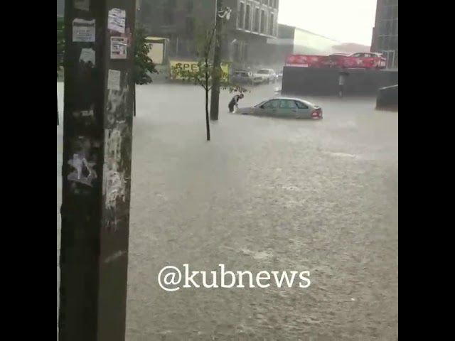 Ливень в Московском мкр. Краснодара, 16 июля