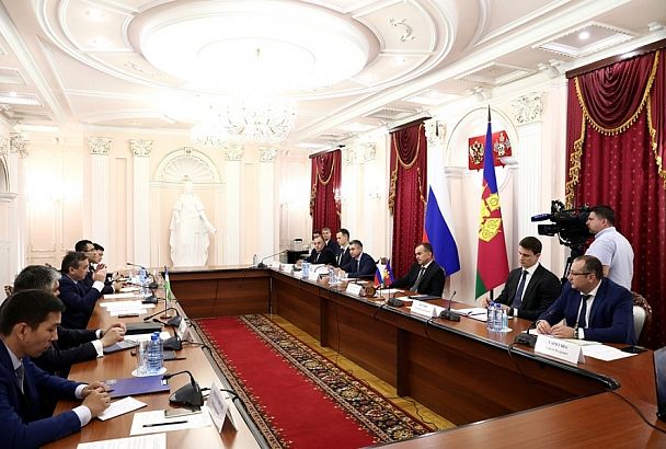 Губернатор Кубани Вениамин Кондратьев обсудил с делегацией Узбекистана вопросы расширения сотрудничества