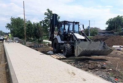 Зону отдыха в Щербиновском районе благоустраивают по нацпроекту