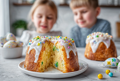 Кулич на манной каше: влажный, нежный, сочный и очень вкусный
