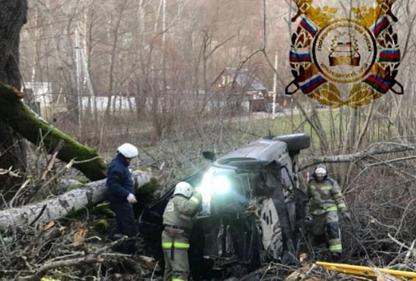 Пьяный водитель BMW врезался в дерево в Горячем Ключе. Погиб человек