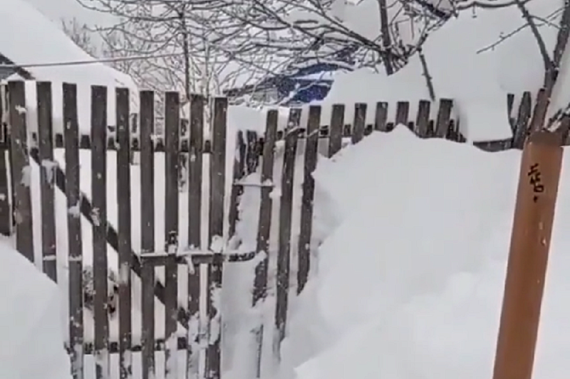 Полтора метра снега: синоптик рассказал, где на Кубани самые высокие сугробы