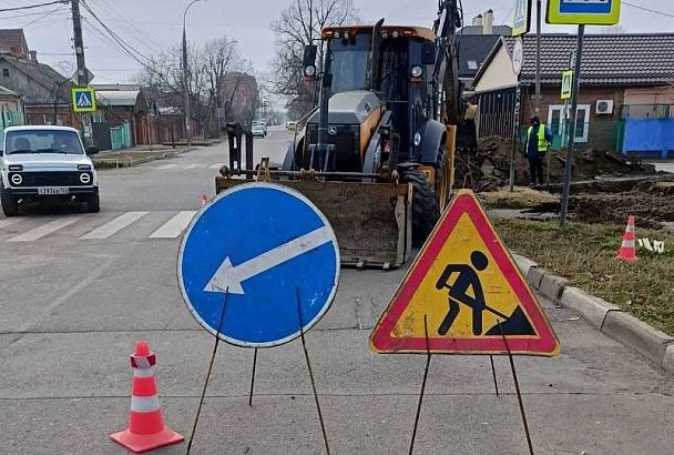 На двух улицах Краснодара стартовал ремонт по нацпроекту