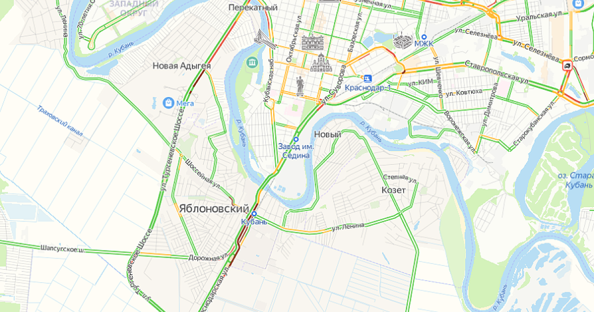 Адыгейская набережная краснодар карта