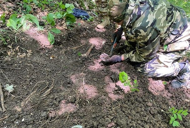 Останки двух красноармейцев обнаружили поисковики в лесу под Крымском