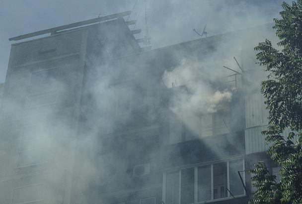 15 августа в Краснодаре произошел пожар в многоэтажном доме на улице Селезнева