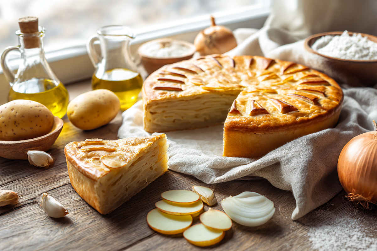 Постный пирог с картошкой и луком: тесто на воде получается нежным, как сдобное