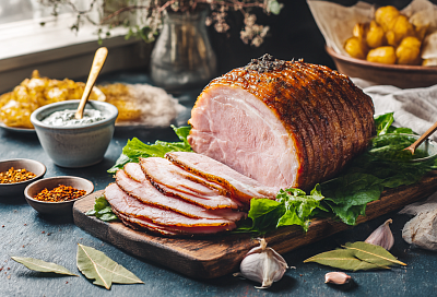 Солю свиной окорок, фарширую чесноком и запекаю — на новогоднем столе царит настоящая армянская буженина!