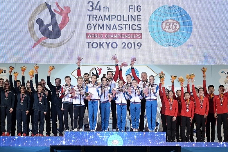 Представители Краснодарского края завоевали 7 медалей на чемпионате мира по прыжкам на батуте