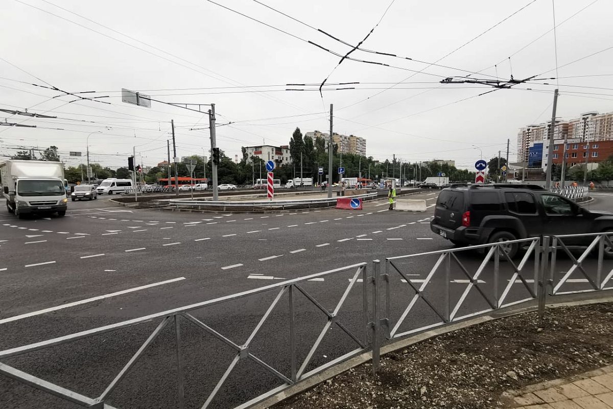 Движение на Старокубанском кольце в Краснодаре открыто по новой схеме