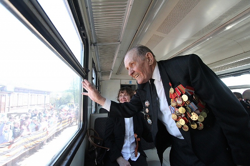 В 2020 года ветераны Великой Отечественной войны смогут ездить в поездах бесплатно