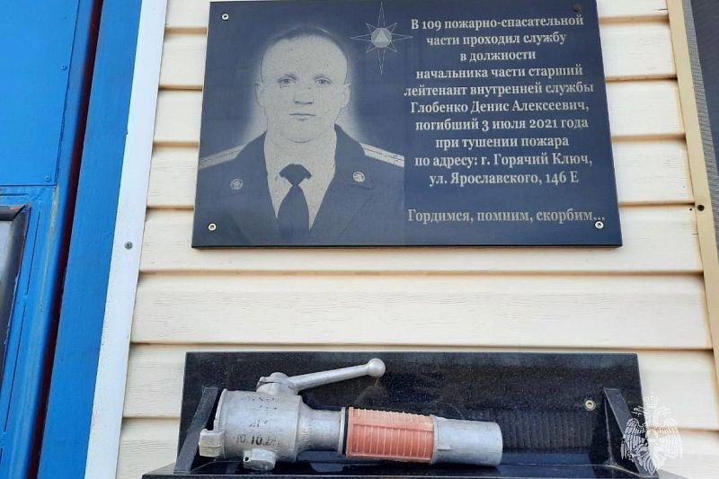 На Кубани медаль «За отвагу на пожаре» вручили родным погибшего спасателя Дениса Глобенко