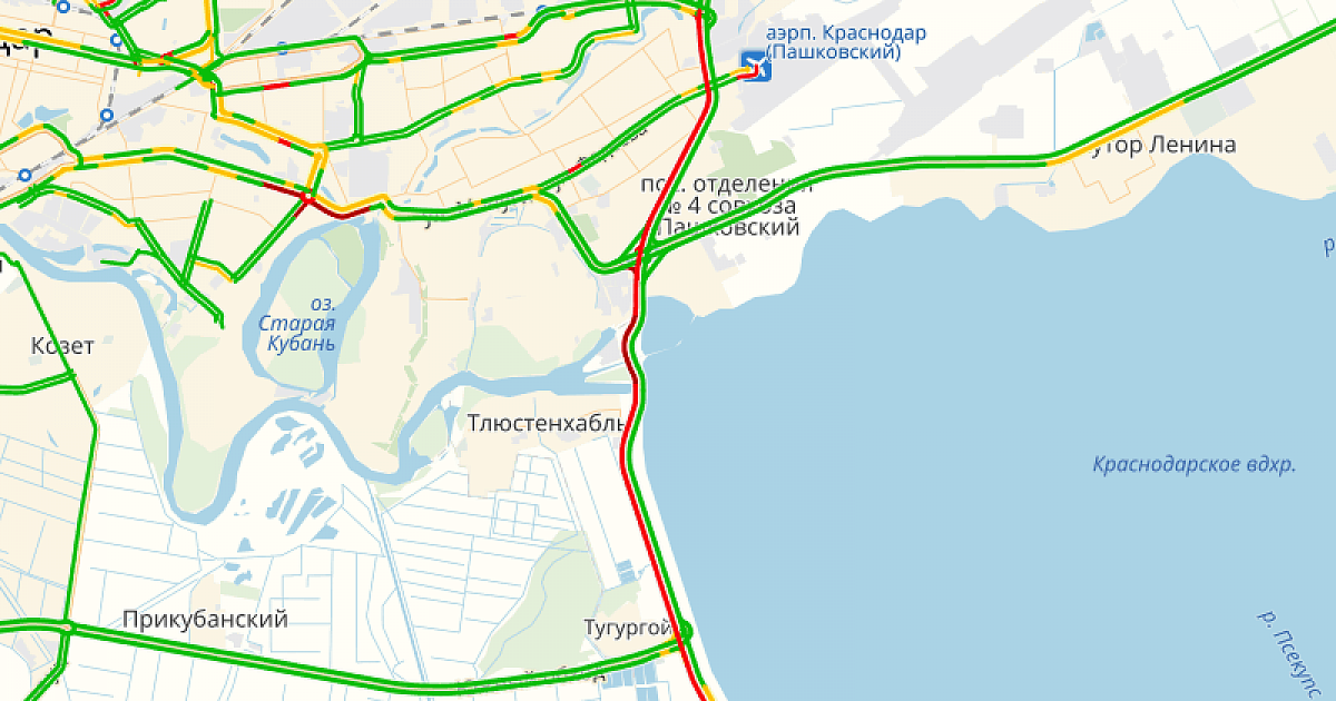 Карта краснодара пробки онлайн сейчас