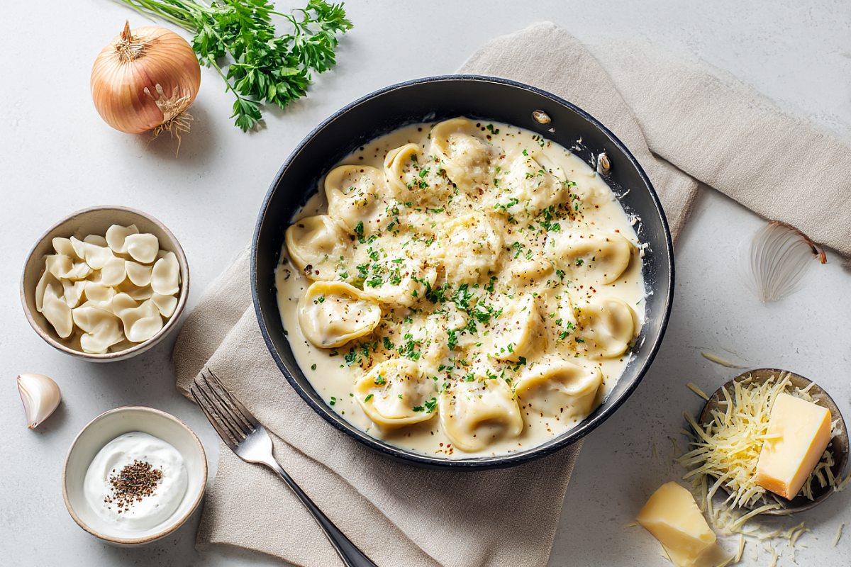 Жареные пельмени в сметане с сырной корочкой — холостяцкий ужин за 15 минут, который обожает вся семья