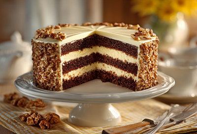 Шоколадно-ореховый торт «Идеал» из 80-х: нежный, пропитанный и очень вкусный
