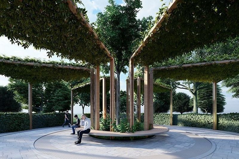 По задумке архитекторов, новый парк станет местом для спокойного, тихого отдыха горожан. Дополнительно будет высажено более 5 тыс. деревьев и кустарников хвойных и лиственных пород.