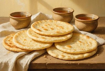 Беру муку, воду и соль, смешала и через 10 минут хлебные лепешки готовы. Подойдут и для закусок, и вместо хлеба