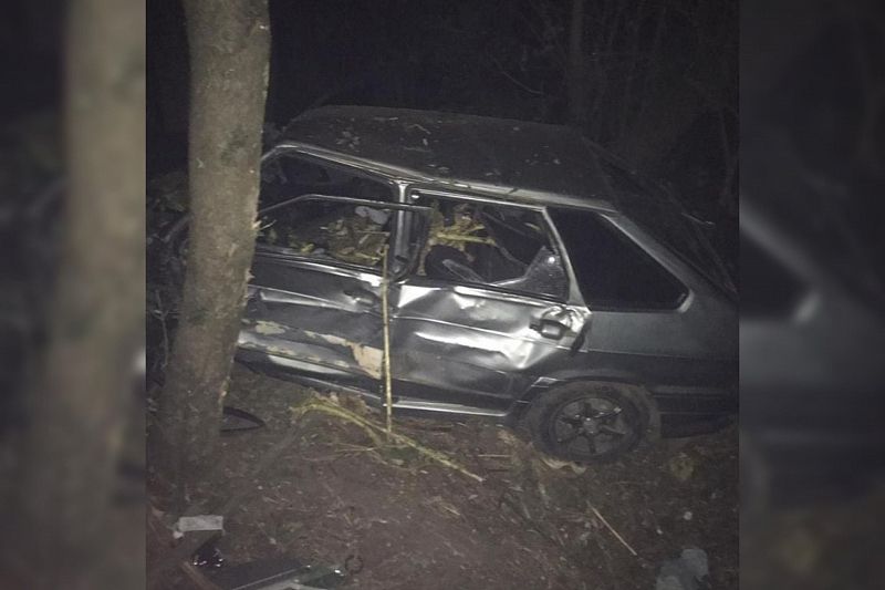 В Краснодарском крае 18-летний водитель на ВАЗ-2114 врезался в дерево. Он госпитализирован