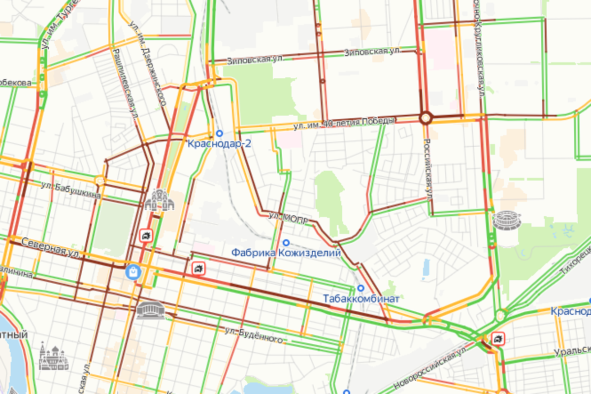 Город стоит: 10-балльные пробки сковали дороги Краснодара