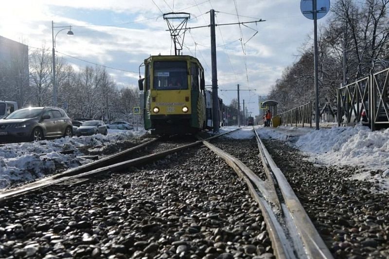 Максимально возможное количество трамваев работает на «нулевом» маршруте в Краснодаре 