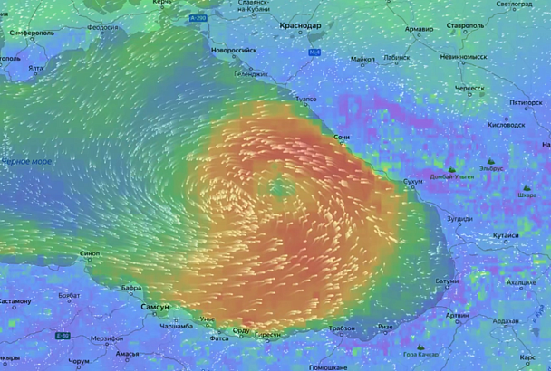 «Медикан» готовится к выходу: редкий черноморский ураган может ударить по Краснодарскому краю