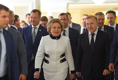 Председатель Совета Федерации Валентина Матвиенко провела встречу с Главой РА Муратом Кумпиловым