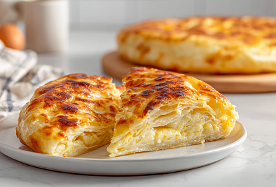 Готовлю настоящую грузинскую ачму на сковороде – слоёная, тянучая, с хрустящей корочкой, как из лучшей хачапурной