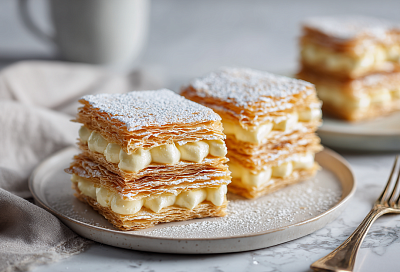 Мини-Наполеон из магазинного теста: быстро, вкусно и без хлопот