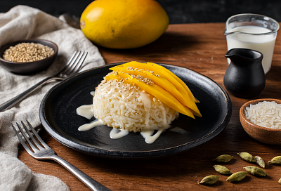 Манго с клейким рисом: экзотический десерт, который реально сделать дома