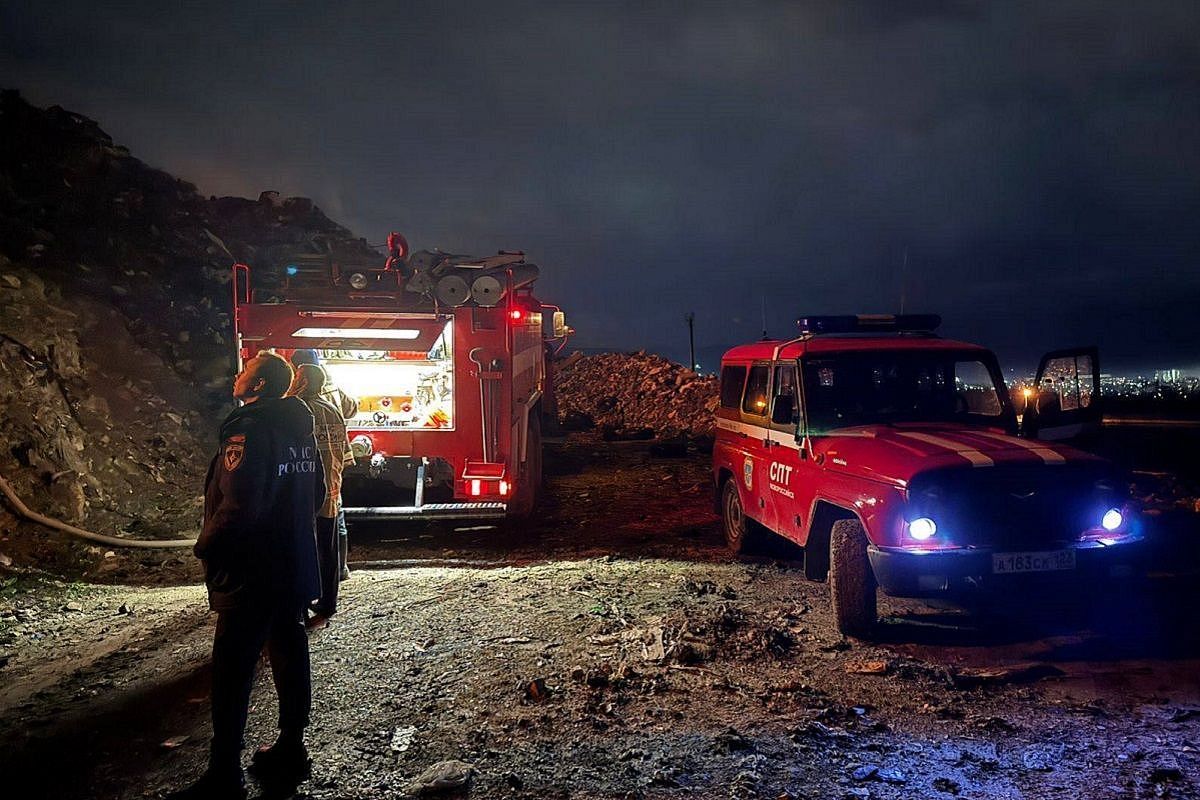 Пожар на свалке в Новороссийске потушен