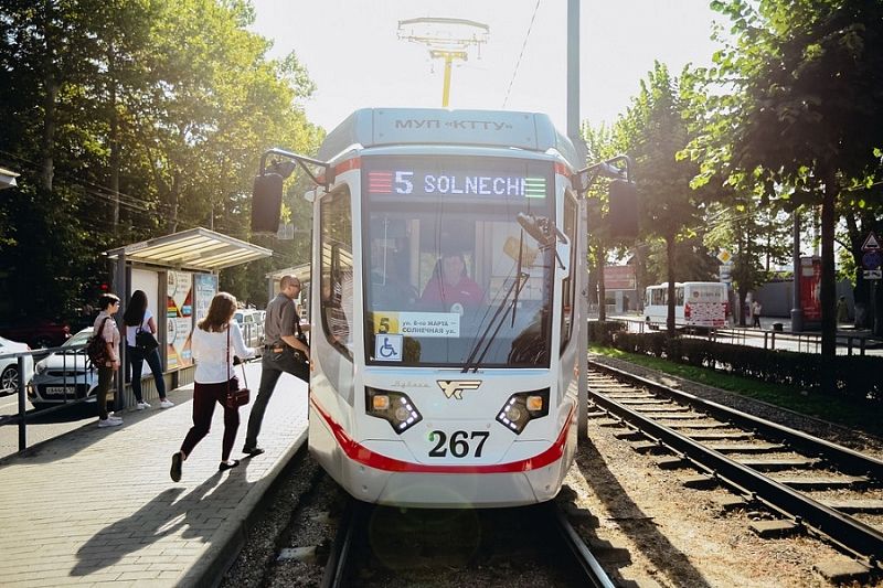 В Краснодаре четыре номера трамвая завершат работу раньше 13 и 14 июля
