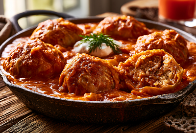 Ленивые голубцы с капустой и фаршем на сковороде: сочные и очень вкусные