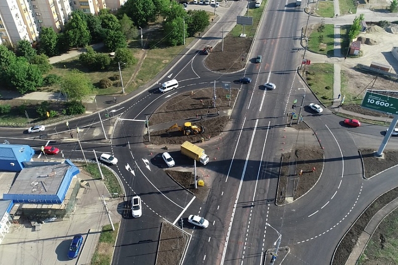 Власти Краснодара рассказали, как будет работать новое кольцо на пересечении улиц Дзержинского и Кореновской