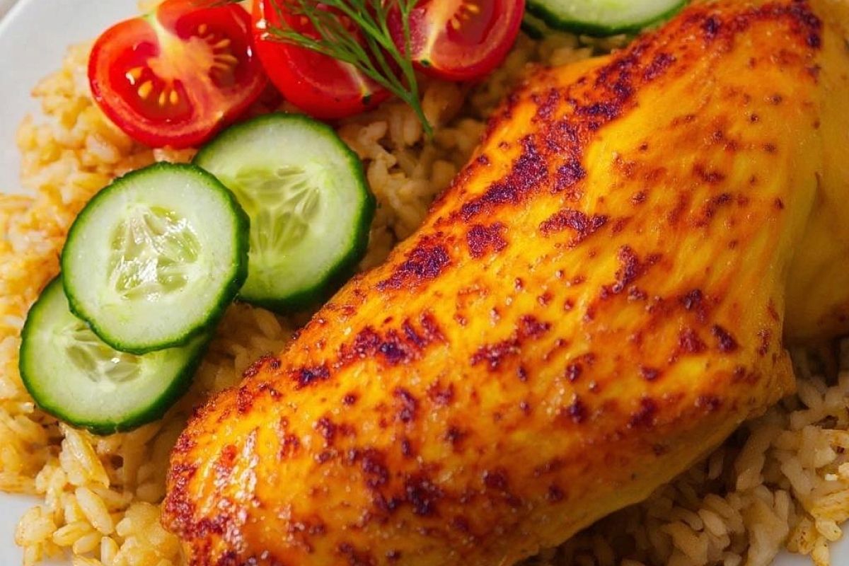 Курица с рисом. Слегка обжариваю, потом тушу, добавляя бульон: нежнее плова, сочнее шашлыка. На аромат сбегается вся семья