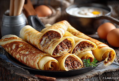 Налистники с мясом: тонкие нежные блинчики и сочнейшая начинка