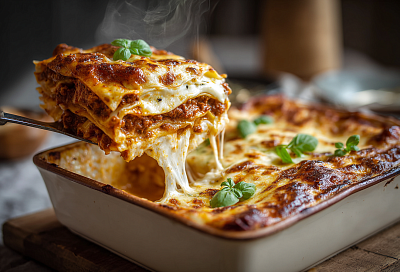 Идеальная лазанья по-домашнему: сочная, ароматная и с румяной сырной корочкой