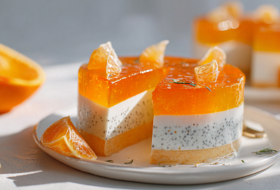 Морковный торт без выпечки: залила желатином слои, и текстура получилась как у мармелада с творожной прослойкой