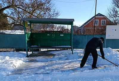 До 15 сантиметров снега выпало за сутки в Ейском районе